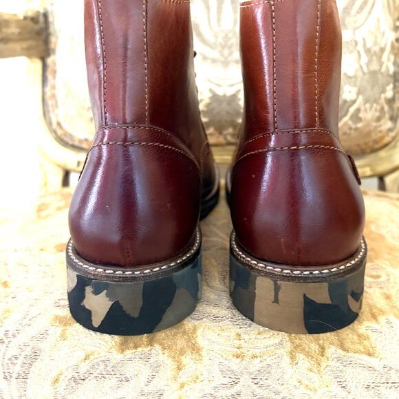 NEW TRUE GRIT BROWN LEATHER LACE UP HIGH TOP CASUAL SHOES   SIZE: 12 - Picture 8 of 12